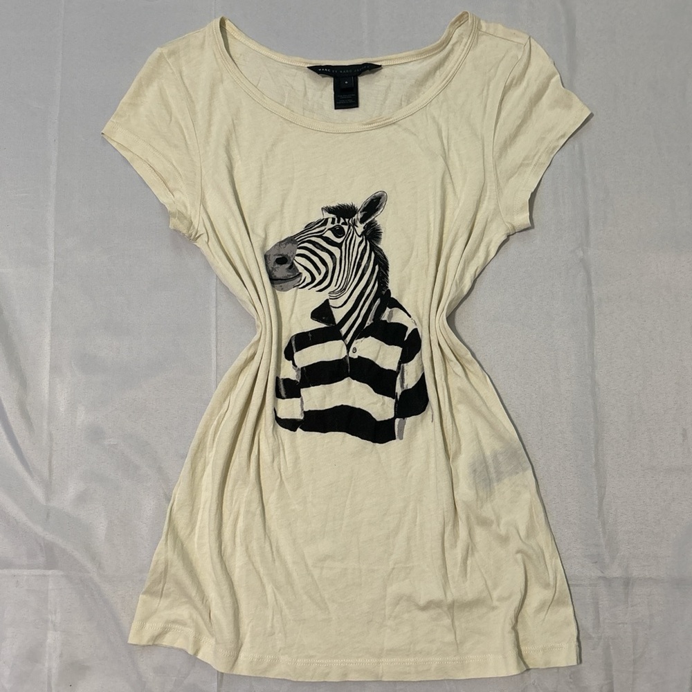 MARC BY MARC JACOBS ZEBRA GRAPHIC TEE